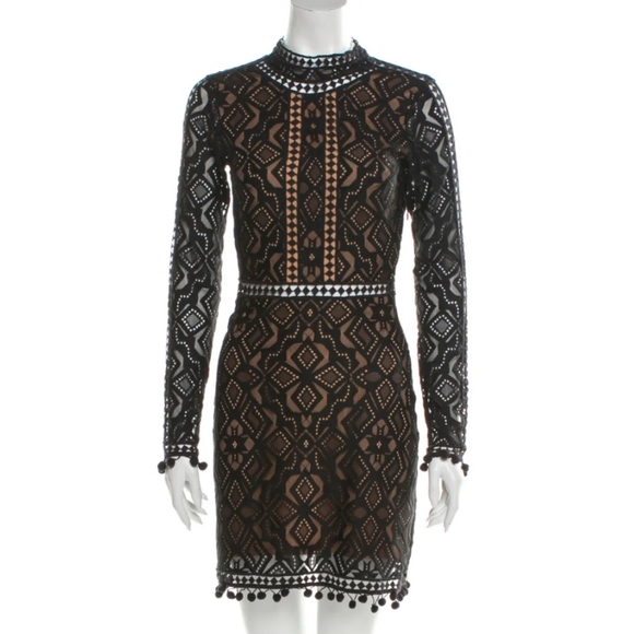For Love & Lemons Black Florence Cocktail Dress - Picture 2 of 8